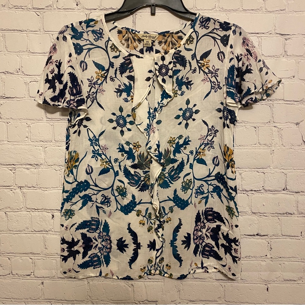 Lucky Brand Women’s Blouse XS Floral Print.